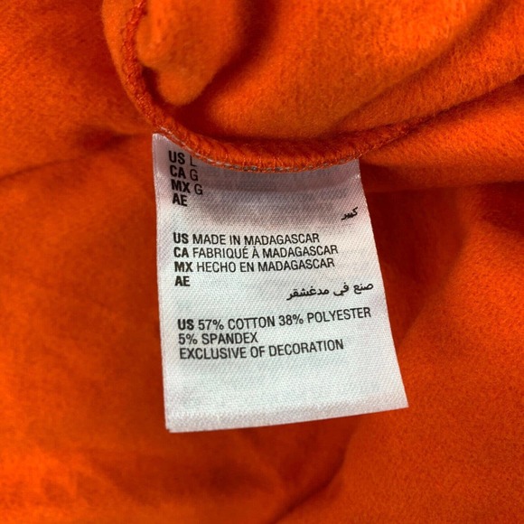 Club Room Mens Fleece Long Sleeve Colorblock Turtleneck Sweater Orange L - Picture 3 of 4